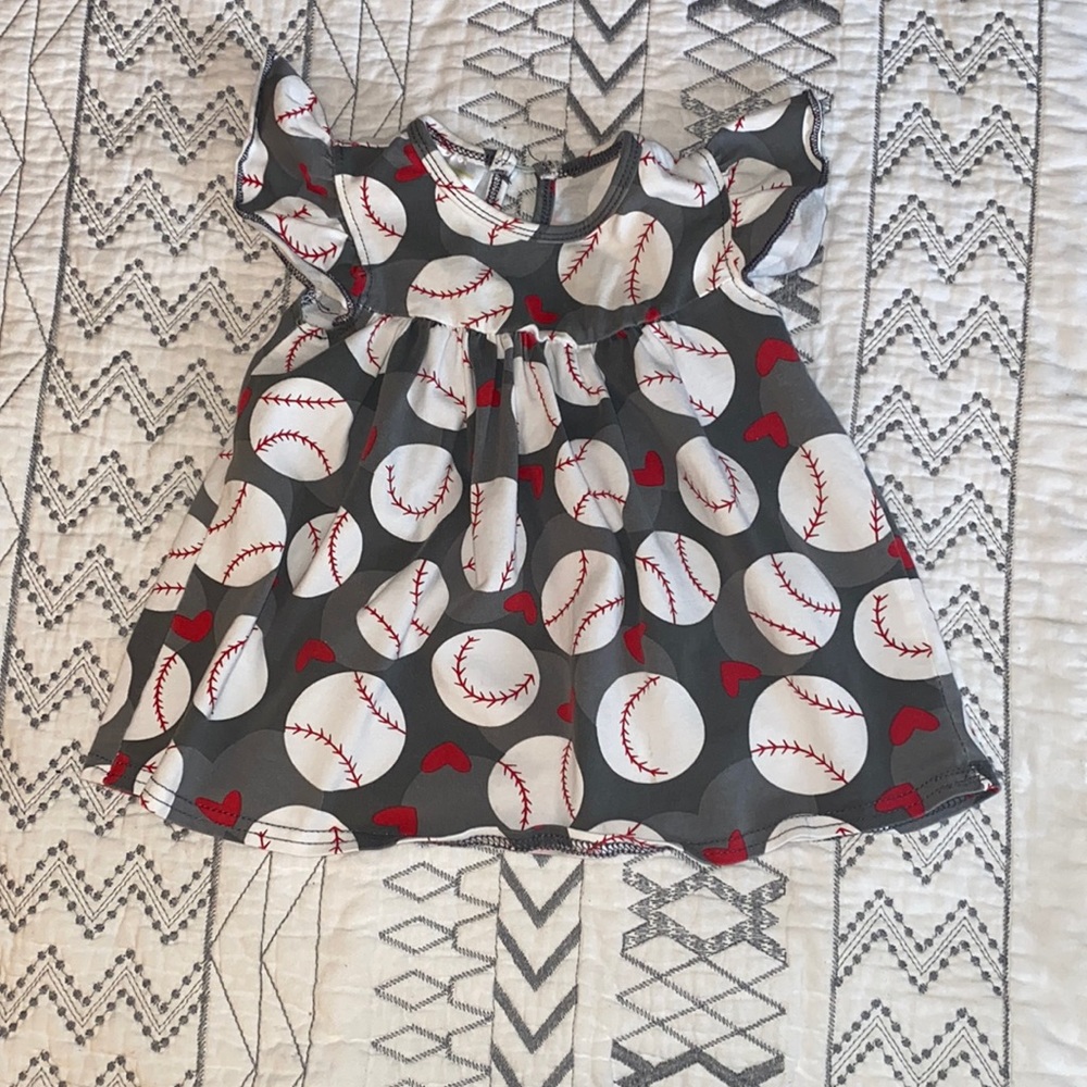 ✨2/$15 Boutique Baseball Dress |‎ 12M